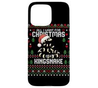 Suéter Feo navideño con Texto en inglés All I Want California Kingsnake Carcasa para iPhone 15 Pro MAX