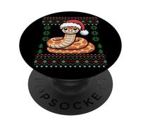 Suéter Feo navideño de Serpiente de maíz PopSockets PopGrip Adhesivo