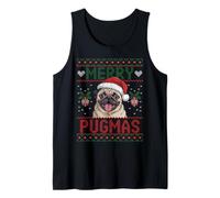 Suéter Feo navideño Merry Pugmas Dog Pug Camiseta sin Mangas