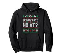 Suéter Feo navideño Where My Ho'S At Ho a Juego para Pareja Sudadera con Capucha