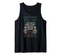 Suéter Feo para Hornear películas de Navidad Retro para Mujer Divertido Camiseta sin Mangas