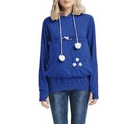 Suéter genérico con capucha para animales de compañía de otoño e invierno suéter suelto de gran bolsillo para señoras camiseta caro (Dark Gray, L), gris oscuro, L