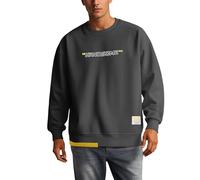 Suéter genérico con cremallera para hombre con cuello redondo y manga larga estilo dos en uno para un look casual sudaderas sin capucha y cómodas para primavera y otoño, gris, 8XL