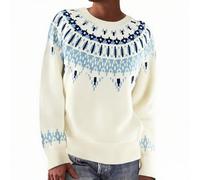 Suéter genérico de dibujo otoño para mujer, manga larga, cuello redondo, sudadera, estampado de sub suéter, informal, para casa, con diseño de color alto, ensamblar, túnica de gran tamaño ancho, beige