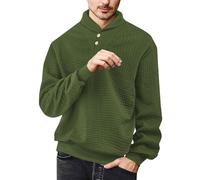 Suéter ligero con cremallera de un cuarto para hombre, forro polar sin capucha con cremallera, ropa deportiva, sudadera lisa con capucha, abrigos de invierno, chaquetas ligeras, verde, S