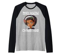 Suéter Melanin Christmas Ugly Black Girl Magic Queen Green Camiseta Manga Raglan