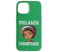Suéter Melanin Christmas Ugly Black Girl Magic Queen Green Carcasa para iPhone 15
