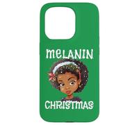 Suéter Melanin Christmas Ugly Black Girl Magic Queen Green Carcasa para iPhone 15 Pro