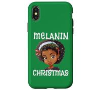 Suéter Melanin Christmas Ugly Black Girl Magic Queen Green Carcasa para iPhone X/XS