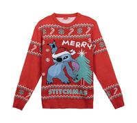 Suéter Navidad Stitch Rojo - S Unisex Cerdà