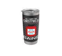 Suéter navideño All I Want For Christmas Is Gains Protein Vaso térmico de acero inoxidable de doble pared