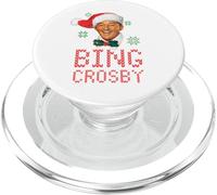 Suéter navideño Blanco de Bing Crosby PopSockets PopGrip para MagSafe