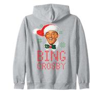 Suéter navideño Blanco de Bing Crosby Sudadera con Capucha
