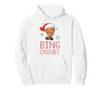 Suéter navideño Blanco de Bing Crosby Sudadera con Capucha