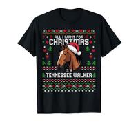 Suéter navideño de Tennessee Walker Horse, Feo, con Forma de Caballo Camiseta