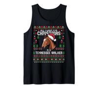 Suéter navideño de Tennessee Walker Horse, Feo, con Forma de Caballo Camiseta sin Mangas