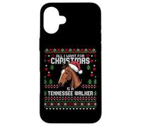 Suéter navideño de Tennessee Walker Horse, Feo, con Forma de Caballo Carcasa para iPhone 16 Plus