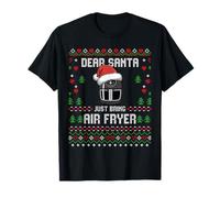 Suéter navideño Dear Santa Air Fryer Christmas Cooking Ugly Camiseta