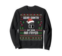 Suéter navideño Dear Santa Air Fryer Christmas Cooking Ugly Sudadera