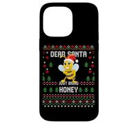 Suéter navideño Dear Santa Bee Beekeeper Honey Ugly Carcasa para iPhone 14 Pro MAX
