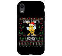 Suéter navideño Dear Santa Bee Beekeeper Honey Ugly Carcasa para iPhone XR