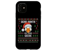 Suéter navideño Dear Santa Christmas Geese Goose Ugly Carcasa para iPhone 11