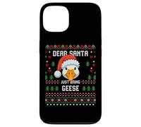 Suéter navideño Dear Santa Christmas Geese Goose Ugly Carcasa para iPhone 13