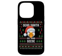 Suéter navideño Dear Santa Christmas Geese Goose Ugly Carcasa para iPhone 14 Pro