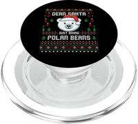 Suéter navideño Dear Santa Polar Bear Ugly Xmas Lover PopSockets PopGrip para MagSafe