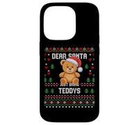 Suéter navideño Dear Santa Teddy Bear Ugly Xmas Lover Carcasa para iPhone 14 Pro