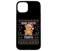 Suéter navideño Dear Santa Teddy Bear Ugly Xmas Lover Carcasa para iPhone 15 Plus