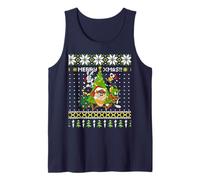 Suéter navideño Estilo Looney Tunes Tree Ugly Pixel Camiseta sin Mangas
