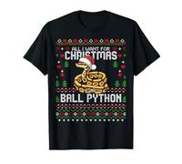 Suéter navideño Feo de Ball Python Snake Lover Camiseta