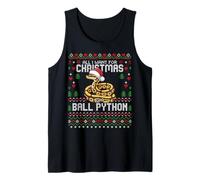 Suéter navideño Feo de Ball Python Snake Lover Camiseta sin Mangas