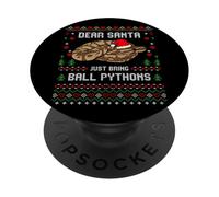 Suéter navideño Feo de Dear Ball Python Snake Lover PopSockets PopGrip Adhesivo