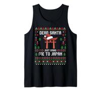 Suéter navideño Feo de Dear Santa Bring Me to Japan Camiseta sin Mangas