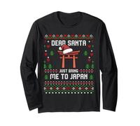 Suéter navideño Feo de Dear Santa Bring Me to Japan Manga Larga