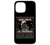 Suéter navideño Feo de Dear Santa California Kingsnake Carcasa para iPhone 13 Pro MAX