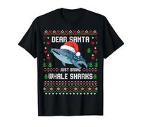 Suéter navideño Feo de Dear Santa Whale Shark Camiseta