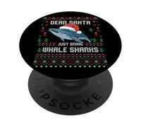 Suéter navideño Feo de Dear Santa Whale Shark PopSockets PopGrip Adhesivo