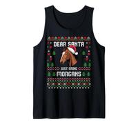 Suéter navideño Feo de Morgan Horse, Vaquera Ecuestre Camiseta sin Mangas