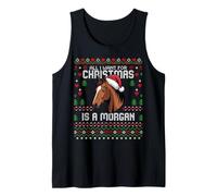 Suéter navideño Feo de Morgan Horse, Vaquera Ecuestre Camiseta sin Mangas