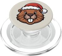 Suéter navideño Feo de Santa Beaver Beavers PopSockets PopGrip para MagSafe