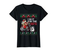 Suéter navideño Feo de Santa I Do It For The HOS Camiseta gráfica económica, Mujer, Negro, L