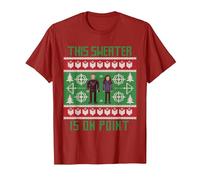 Suéter navideño Feo Marvel Hawkeye Clint Barton Kate Bishop Camiseta, Hombre, Arándano, XL