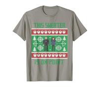 Suéter navideño Feo Marvel Hawkeye Clint Barton Kate Bishop Camiseta, Hombre, Pizarra, XL