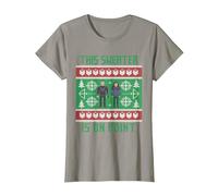 Suéter navideño Feo Marvel Hawkeye Clint Barton Kate Bishop Camiseta, Mujer, Pizarra, XS