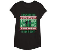 Suéter navideño Feo Marvel Hawkeye Clint Barton Kate Bishop Camiseta, Niñas, Negro, L