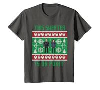 Suéter navideño Feo Marvel Hawkeye Clint Barton Kate Bishop Camiseta, Niños, Asfalto, 10 años