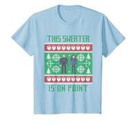 Suéter navideño Feo Marvel Hawkeye Clint Barton Kate Bishop Camiseta, Niños, Azul Bebé, 3 años